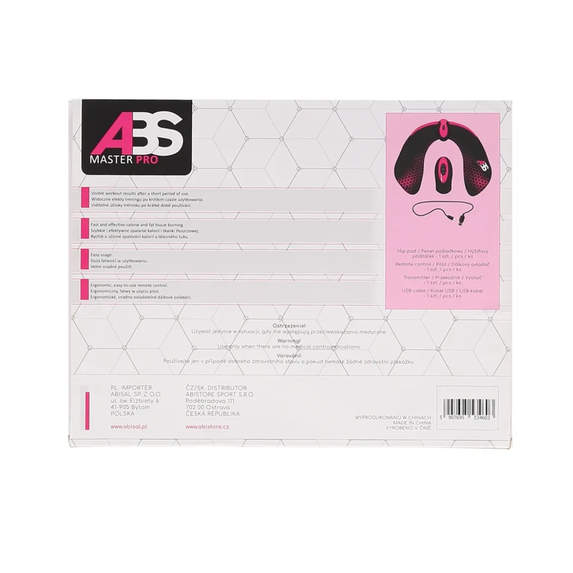 ABS MASTER PRO HIP TRAINER ELEKTROSTYMULATOR MIĘŚNI HMS