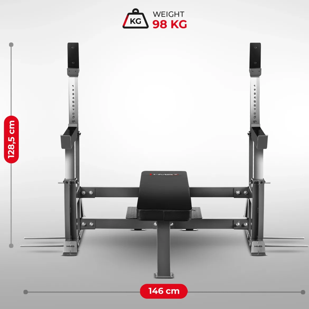 ŁAWKA TRENINGOWA ZE STOJAKAMI LS6803 HMS