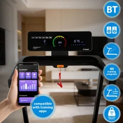 BIEŻNIA DOMOWA ELEKTRYCZNA KOMPATYBILNA Z APLIKACJAMI TRENINGOWYMI BE5872N HMS
