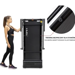 Bieżnia elektryczna składana HMS LOOP12 srebrna 1–12 km/h Bluetooth FitShow