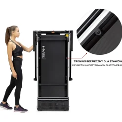 Bieżnia elektryczna składana HMS LOOP12 czarna 1–12 km/h Bluetooth FitShow