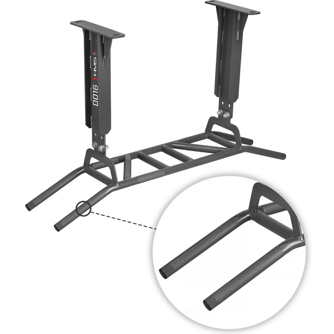 DRĄŻEK DO PODCIĄGANIA – MONTAŻ DO ŚCIANY LUB SUFITU DD16 HMS FITNESS