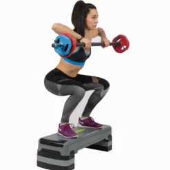 FITNESS SZTANGA Z OBCIĄŻENIEM I ZACISKAMI SBP20 HMS