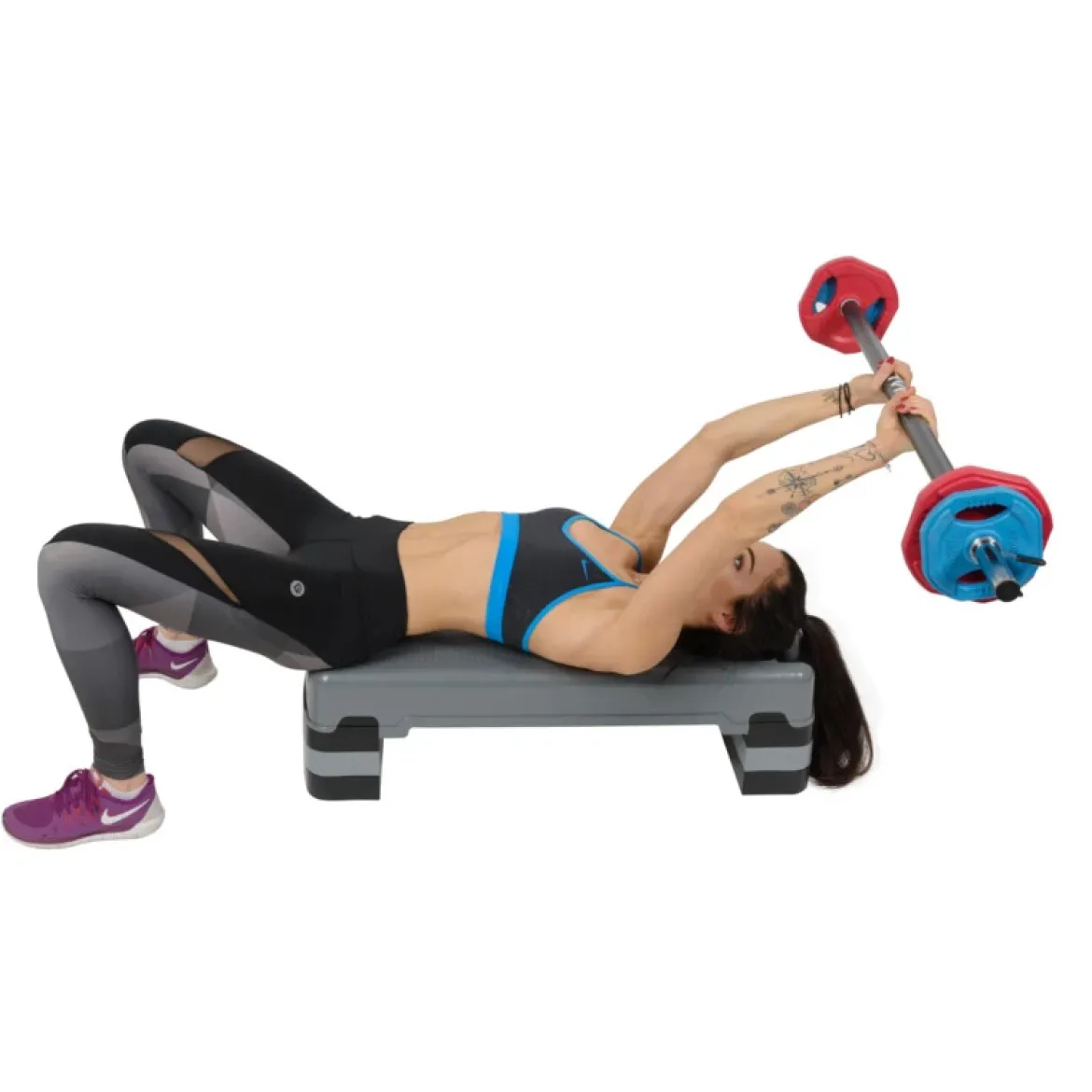 FITNESS SZTANGA Z OBCIĄŻENIEM I ZACISKAMI SBP20 HMS