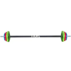 FITNESS SZTANGA Z OBCIĄŻENIEM I ZACISKAMI SBP20 HMS