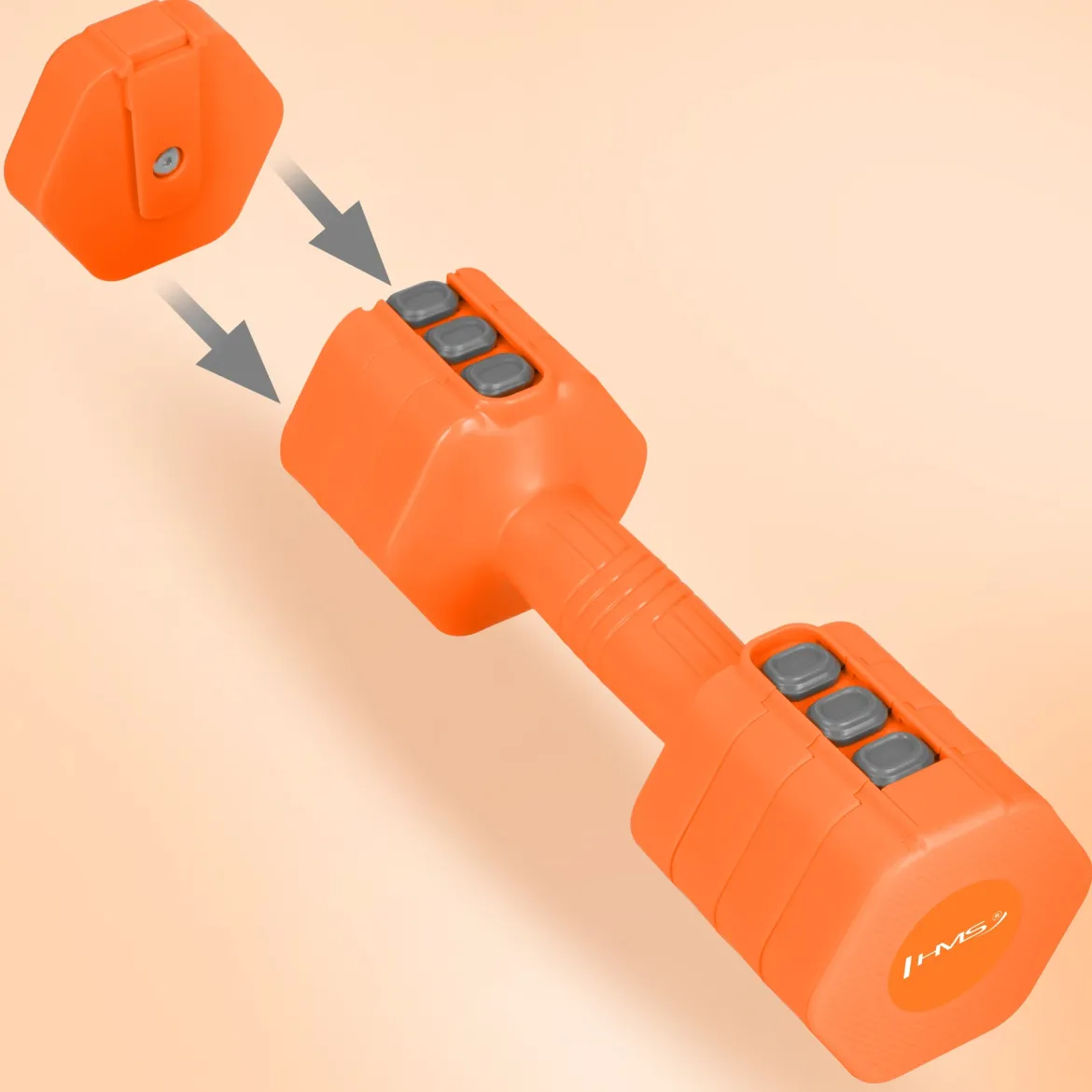 HANTLE CIĘŻARKI REGULOWANE ORANGE 2 x 2.5 KG HL03 HMS