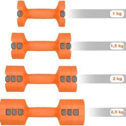 HANTLE CIĘŻARKI REGULOWANE ORANGE 2 x 2.5 KG HL03 HMS