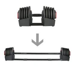 Hantle regulowane 2w1 HMS SGR40 PRO Set – sztanga i sztangielki