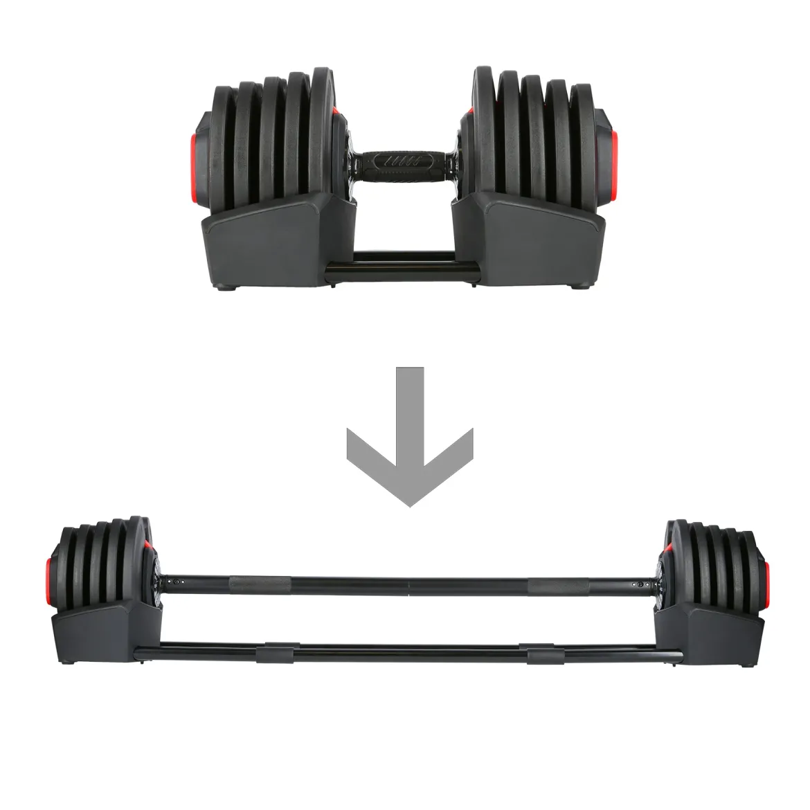 Hantle regulowane 2w1 HMS SGR40 PRO Set – sztanga i sztangielki