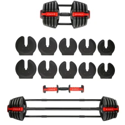 Hantle regulowane 2w1 HMS SGR40 PRO Set – sztanga i sztangielki