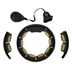HHM13 HULA HOP BLACK/GOLD Z MAGNESAMI I OBCIĄŻNIKIEM + LICZNIK HMS
