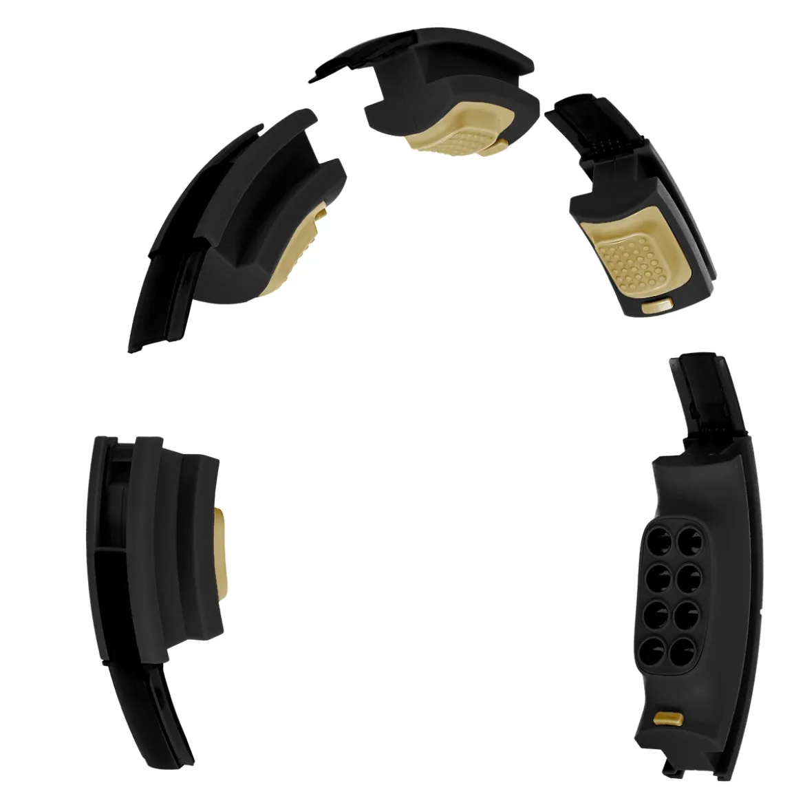 HHM13 HULA HOP BLACK/GOLD Z MAGNESAMI I OBCIĄŻNIKIEM + LICZNIK HMS