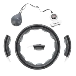 HHM15 HULA HOP BLACK Z MAGNESEM I OBCIĄŻNIKIEM + LICZNIK HMS
