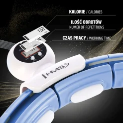 HHM15 HULA HOP BLUE Z MAGNESEM I OBCIĄŻNIKIEM + LICZNIK HMS