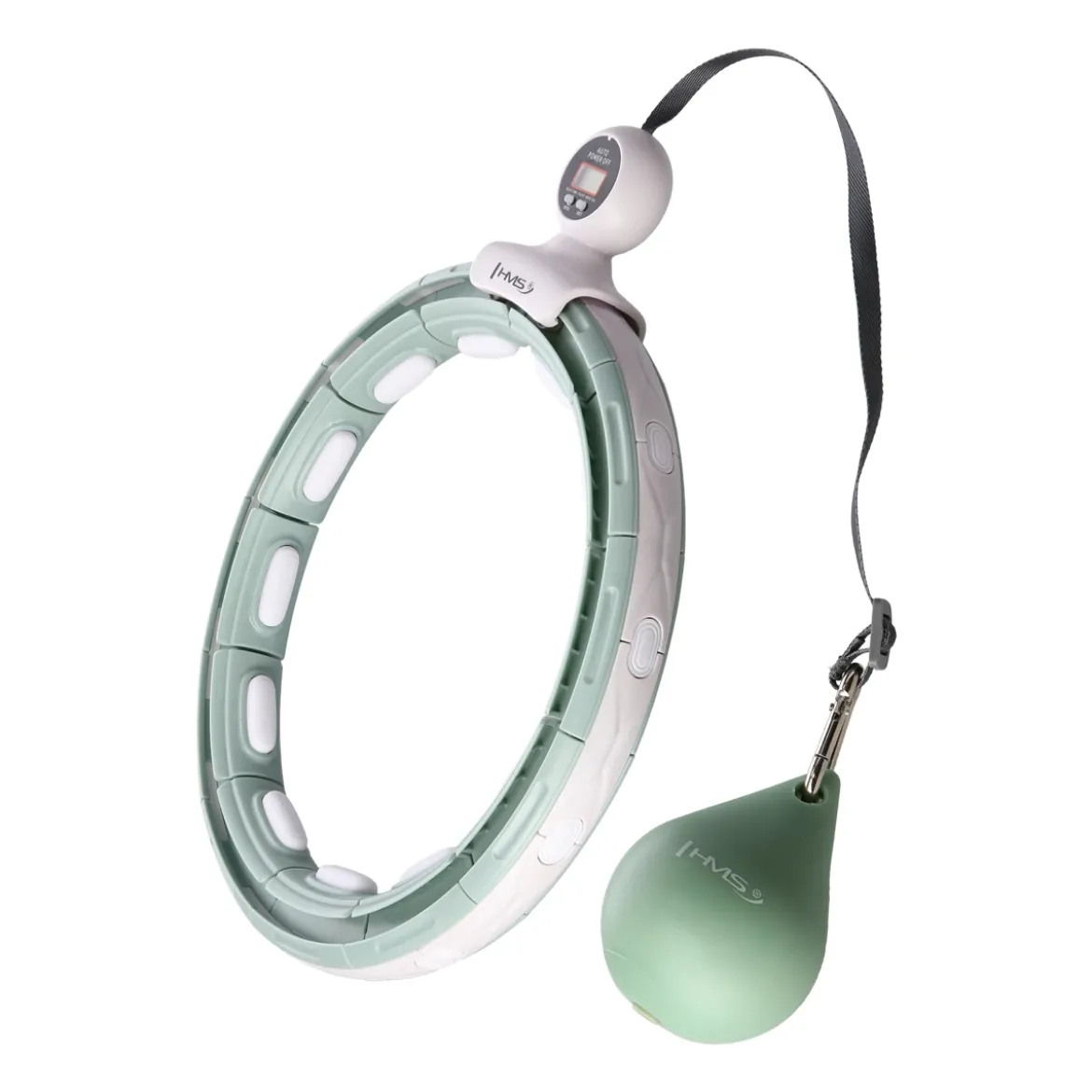 HHM15 HULA HOP GREEN Z MAGNESEM I OBCIĄŻNIKIEM + LICZNIK HMS
