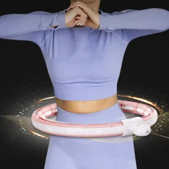 HHM15 HULA HOP PINK Z MAGNESEM I OBCIĄŻNIKIEM + LICZNIK HMS