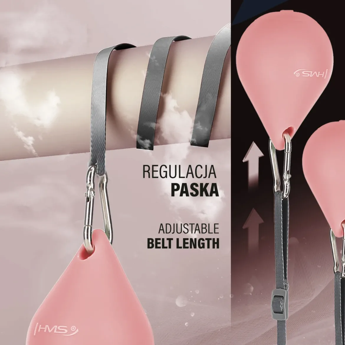 HHM15 HULA HOP PINK Z MAGNESEM I OBCIĄŻNIKIEM + LICZNIK HMS
