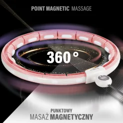 HHM15 HULA HOP PINK Z MAGNESEM I OBCIĄŻNIKIEM + LICZNIK HMS