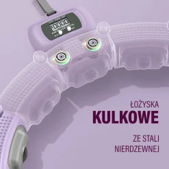 HHM14 HULA HOP VIOLET Z MAGNESAMI I OBCIĄŻNIKIEM + LICZNIK HMS