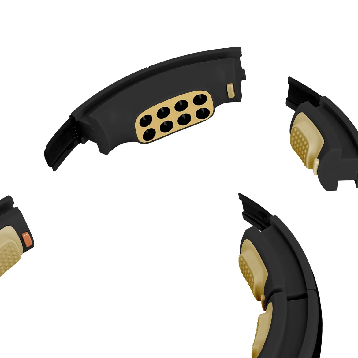 HHM13 NEW HULA HOP BLACK/GOLD Z MAGNESAMI I OBCIĄŻNIKIEM + LICZNIK HMS