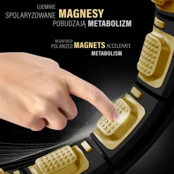 HHM13 NEW HULA HOP BLACK/GOLD Z MAGNESAMI I OBCIĄŻNIKIEM + LICZNIK HMS