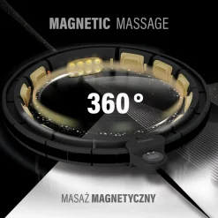 HHM13 NEW HULA HOP BLACK/GOLD Z MAGNESAMI I OBCIĄŻNIKIEM + LICZNIK HMS