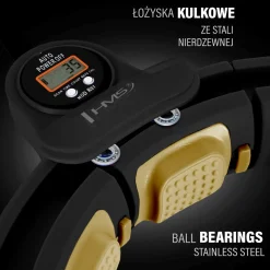 HHM13 NEW HULA HOP BLACK/GOLD Z MAGNESAMI I OBCIĄŻNIKIEM + LICZNIK HMS