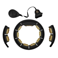 HHM13 NEW HULA HOP BLACK/GOLD Z MAGNESAMI I OBCIĄŻNIKIEM + LICZNIK HMS