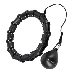 HHW11 PLUS SIZE HULA HOP BLACK Z WYPUSTKAMI I OBCIĄŻNIKIEM HMS