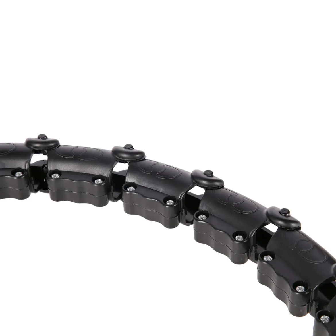 HHW11 PLUS SIZE HULA HOP BLACK Z WYPUSTKAMI I OBCIĄŻNIKIEM HMS