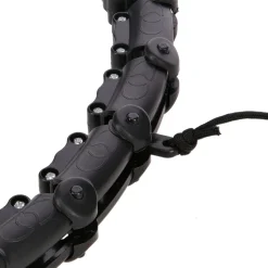 HHW11 PLUS SIZE HULA HOP BLACK Z WYPUSTKAMI I OBCIĄŻNIKIEM HMS