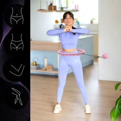 HHW11 PLUS SIZE HULA HOP LIGHT PINK Z WYPUSTKAMI I OBCIĄŻNIKIEM HMS
