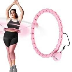 HHW11 PLUS SIZE HULA HOP LIGHT PINK Z WYPUSTKAMI I OBCIĄŻNIKIEM HMS
