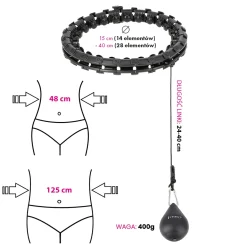 HHW12 PLUS SIZE HULA HOP Z WYPUSTKAMI I OBCIĄŻNIKIEM HMS