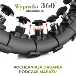 HHW12 PLUS SIZE HULA HOP Z WYPUSTKAMI I OBCIĄŻNIKIEM HMS