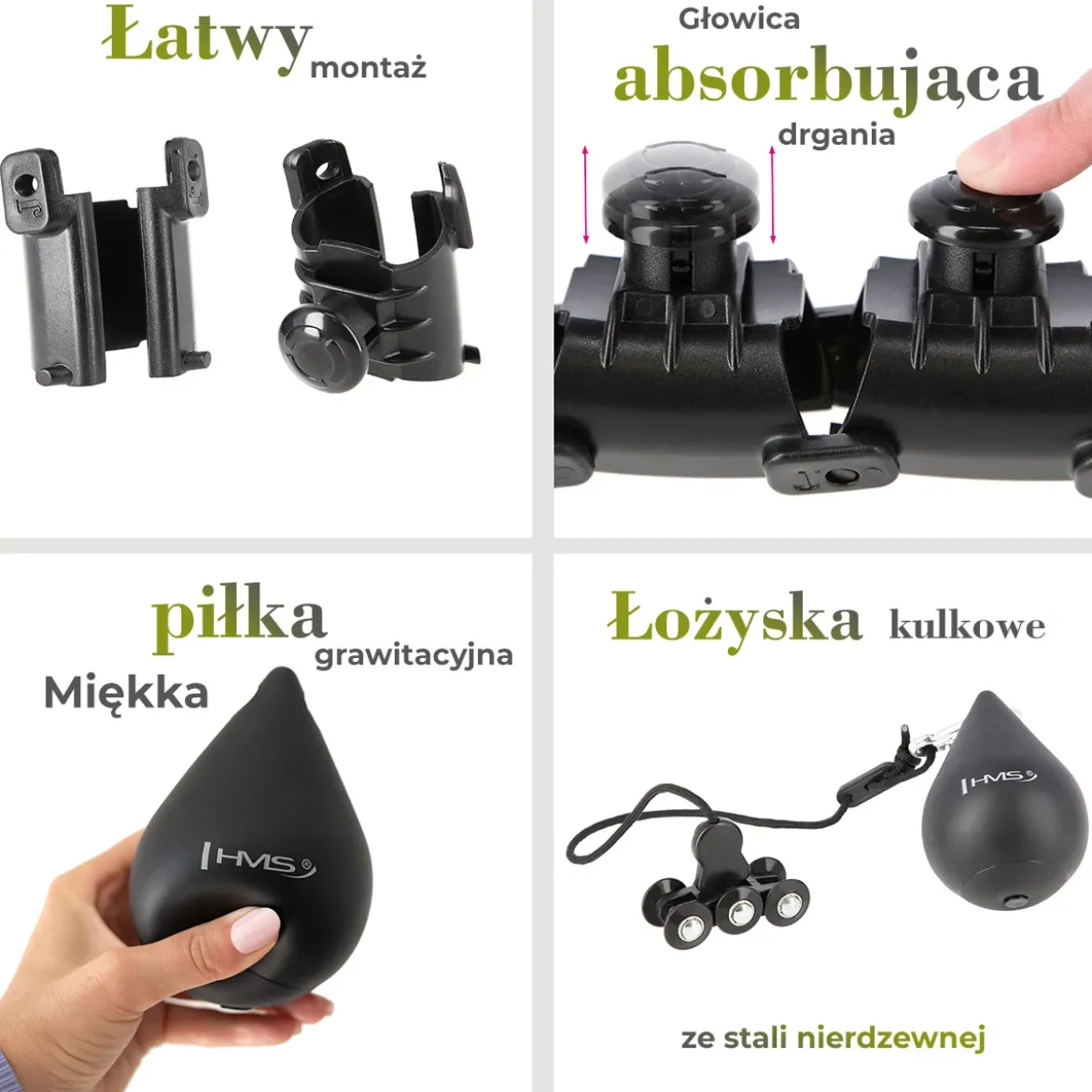HHW12 PLUS SIZE HULA HOP Z WYPUSTKAMI I OBCIĄŻNIKIEM HMS