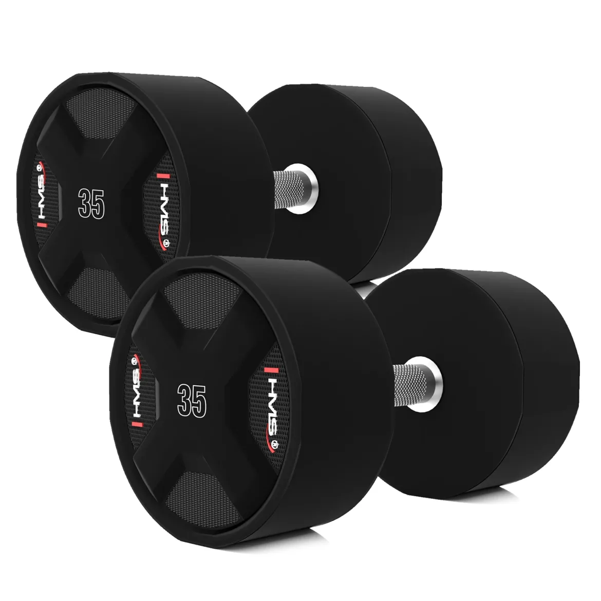 HPC SET ZESTAW HANTLI POLIURETANOWYCH 2 x 27.5 - 37.5 KG CPU (325 KG) HMS