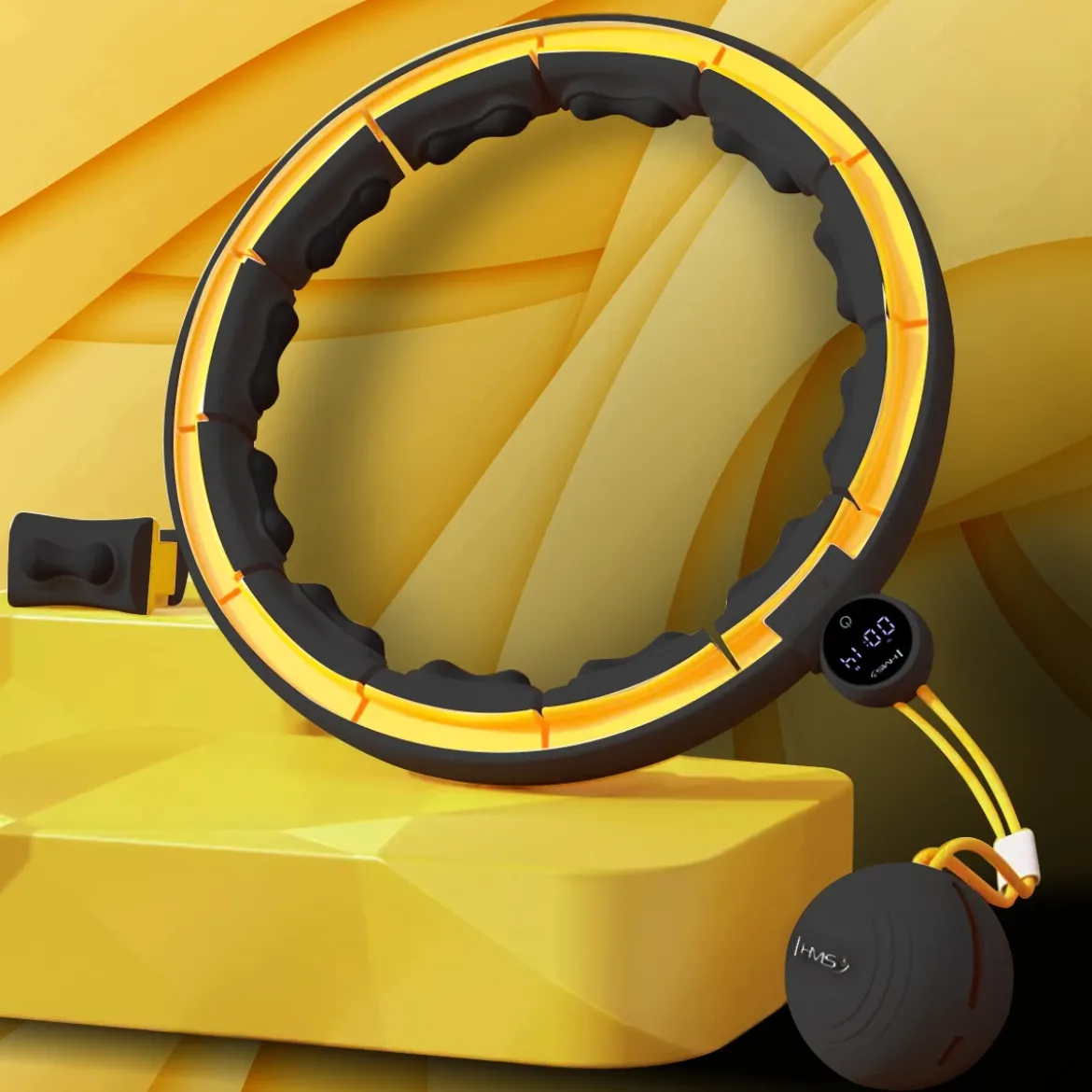 Hula hop magnetyczne HMS HHM21 z obciążeniem, TPE i licznikiem USB-C