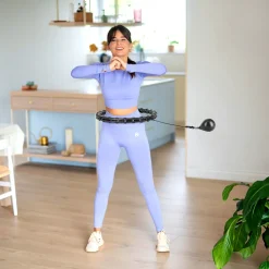 Hula hop regulowane HMS HHW02 czarne z wypustkami i obciążnikiem