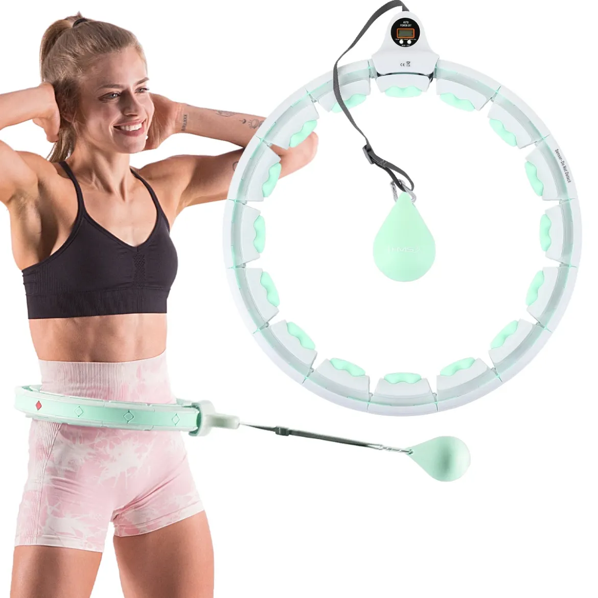 Hula hop regulowane HMS HHW06 z obciążeniem i licznikiem LCD
