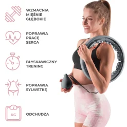Hula hop regulowane HMS HHW06 z obciążeniem i licznikiem LCD