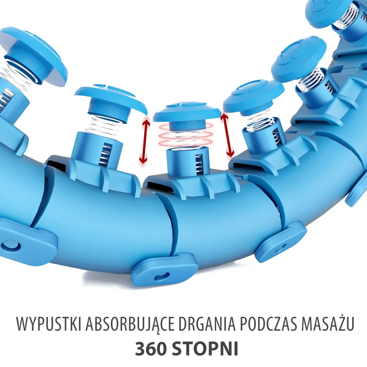 Hula hop regulowane HMS HHW01 z wypustkami i obciążnikiem