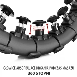 Hula hop regulowane HMS HHW01 z wypustkami i obciążnikiem