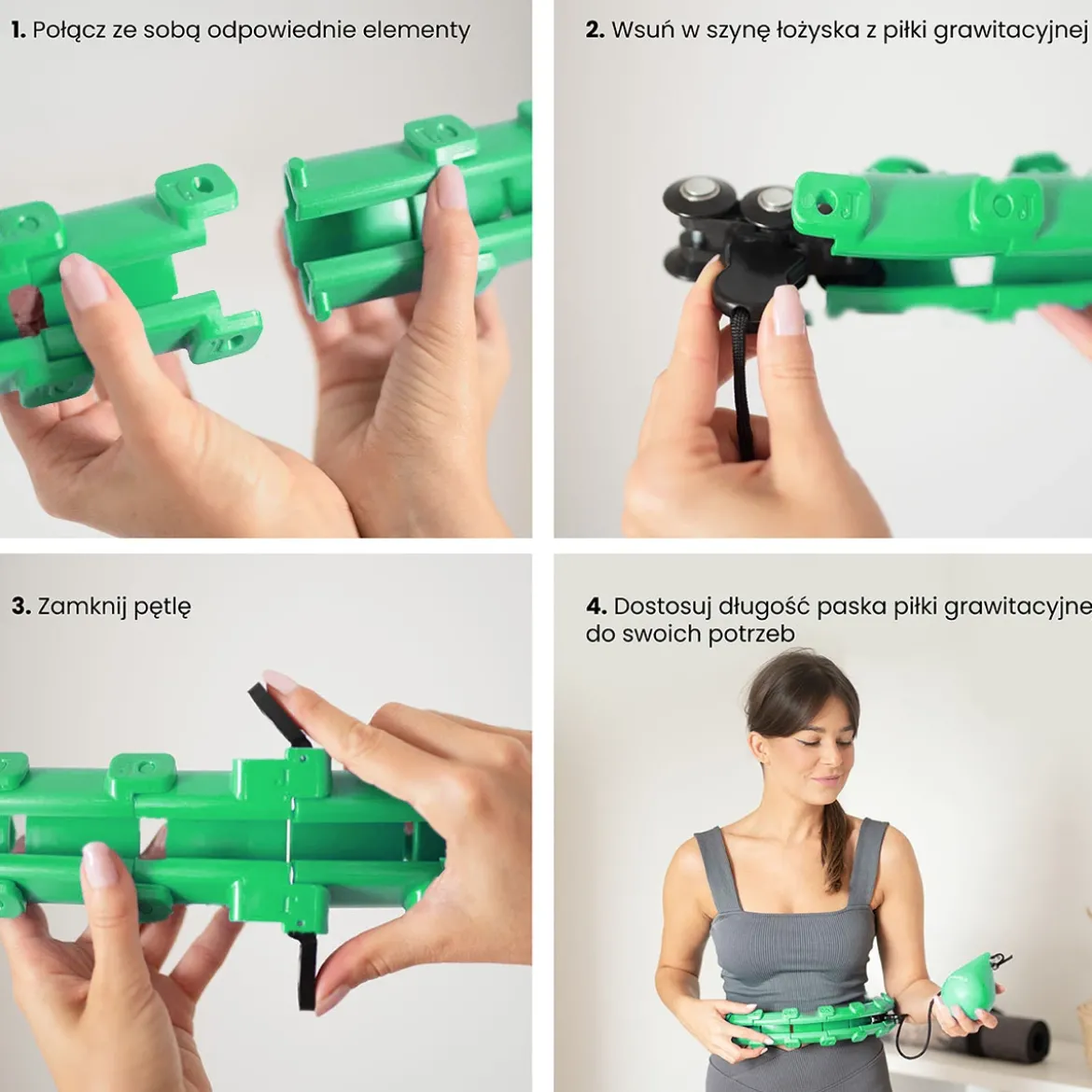 Hula hop regulowane HMS HHW01 z wypustkami i obciążnikiem