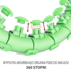 Hula hop regulowane HMS HHW01 z wypustkami i obciążnikiem