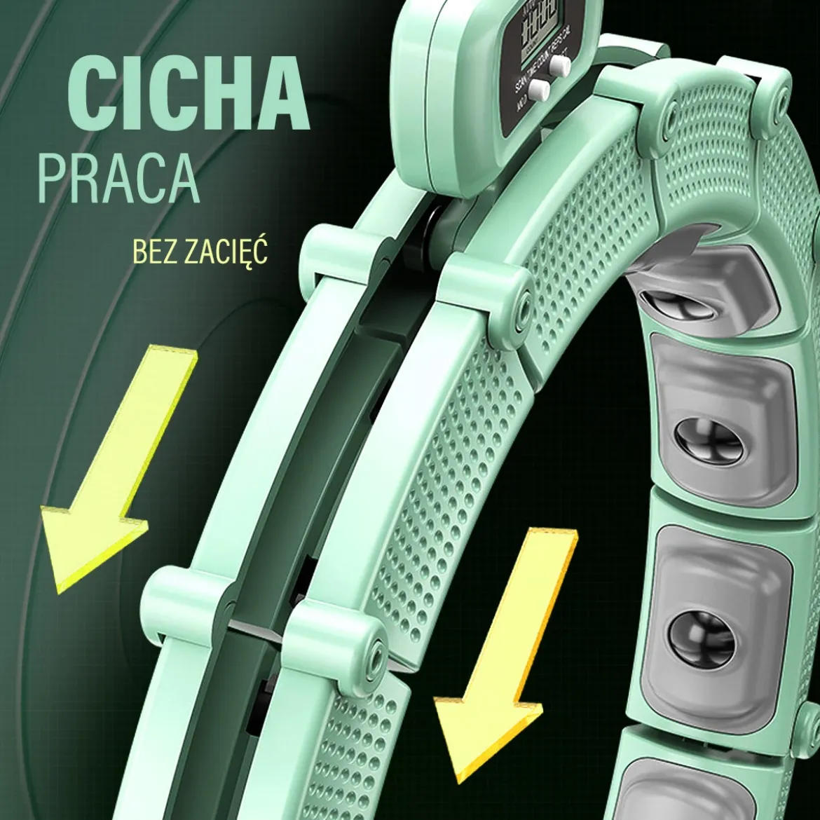 Hula hop z magnesami, obciążnikiem i licznikiem HMS HHM14