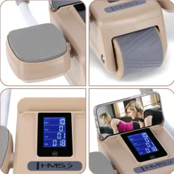 KA08 BROWN ABS AUTOMATYCZNE KOŁO DO ĆWICZEŃ MIĘŚNI BRZUCHA Z WYŚWIETLACZEM LCD I ŁADOWANIEM HMS