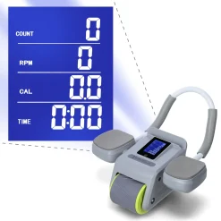 KA08 GRAY ABS AUTOMATYCZNE KOŁO DO ĆWICZEŃ MIĘŚNI BRZUCHA Z WYŚWIETLACZEM LCD I ŁADOWANIEM HMS