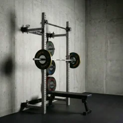 KLATKA TRENINGOWA ŚCIENNA ROZSUWANA Z ŁAWKĄ SZARA KLT34 HMS FITNESS