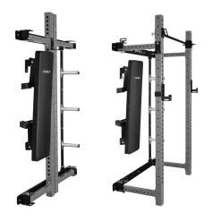 KLATKA TRENINGOWA ŚCIENNA ROZSUWANA Z ŁAWKĄ SZARA KLT34 HMS FITNESS